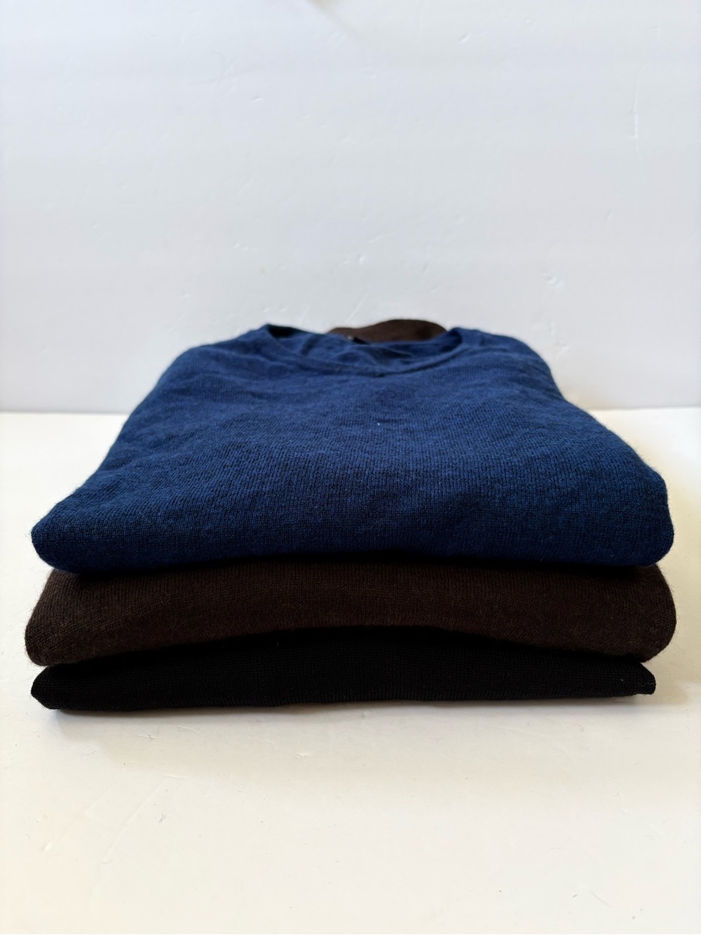 3 Merino Wool Cutter Craft Scrap Upcycle Recycle Sweaters Flaw Brown Blue Black